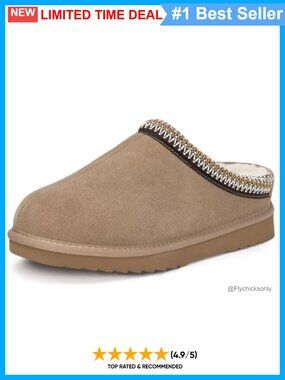 Suede Platform Slip On Clog Mules Fuzzy Faux Fur Lined Slippers